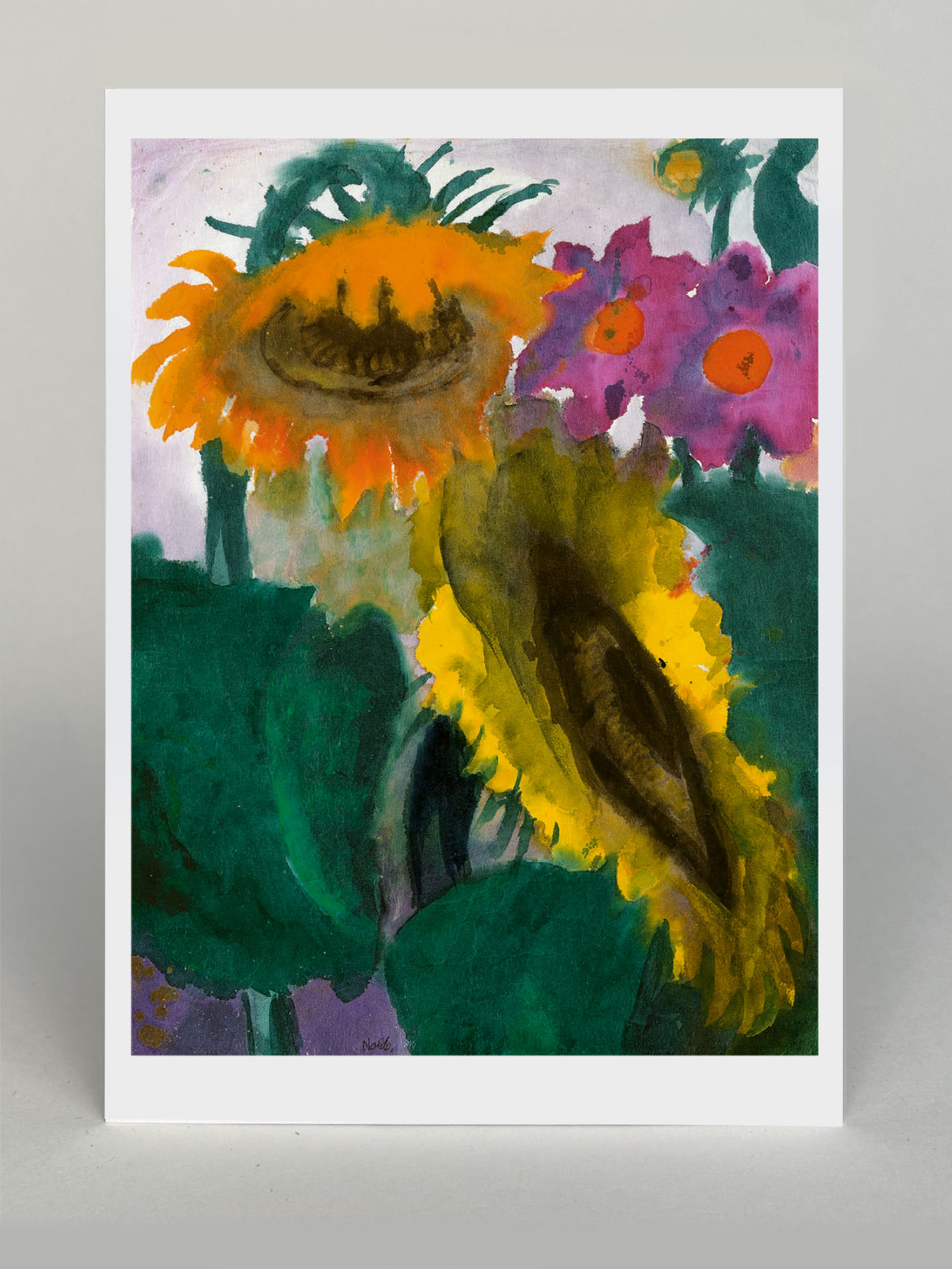 Kunstkarte: "Reife Sonnenblumen"